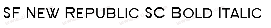 SF New Republic SC Bold Italic字体转换